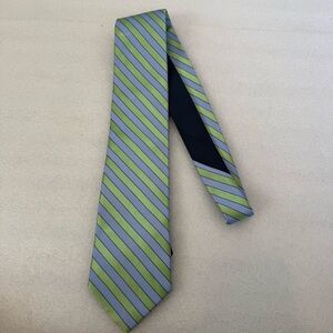 Tommy Hilfiger Green and Blue Striped Tie